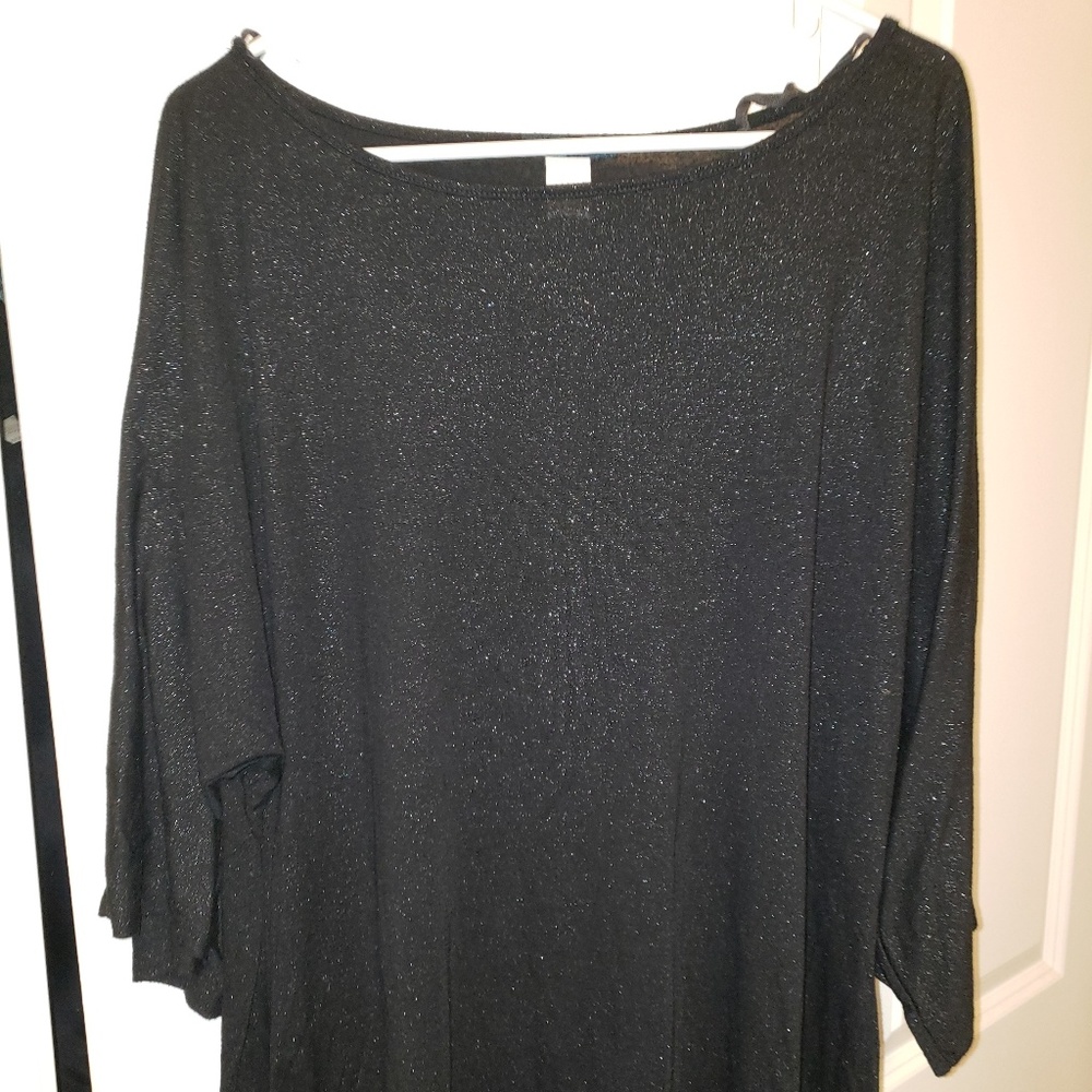 Black Glitter Blouse